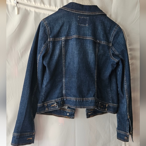 Old Navy S Classic Denim Jacket Dark Wash Jean Jacket Small - Picture 5 of 9
